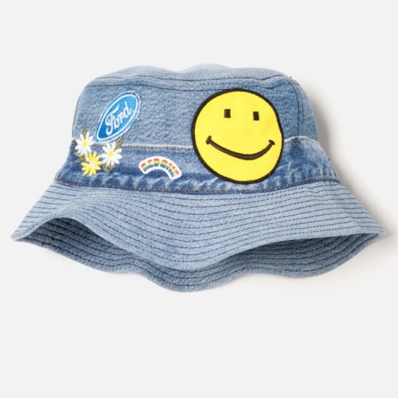 NWT Redone RE/Done x Levi\'s FORD Patched Bucket Hat with patches boho bohemian main image 4